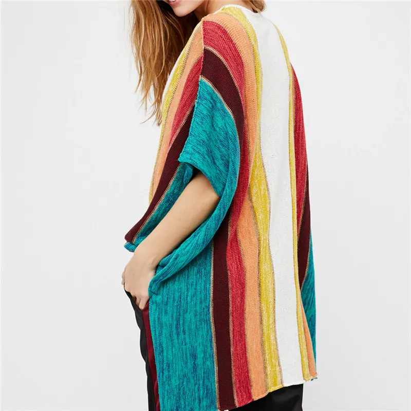 2020 Разноцветные серьги в стиле бохо Вертикальную Полоску вязаный модный Пляжный