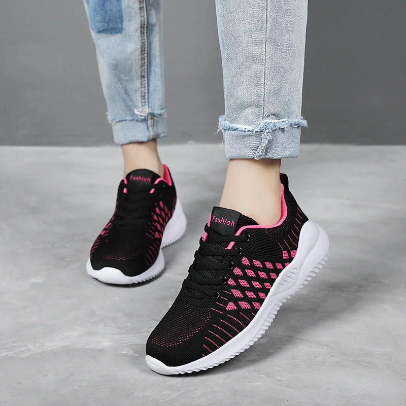 

Shoes Woman Sneakers Lightweight 4 Colors Platform Trainers Women's Outdoor Running Shoe Mesh Breathable Comfort Casual Womens