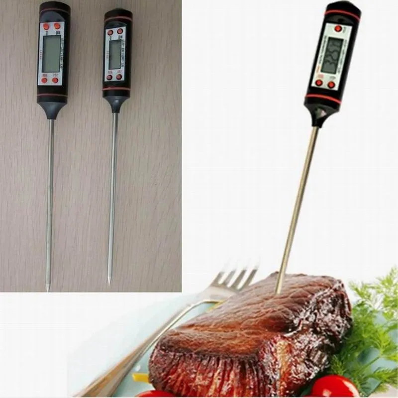 500pcs Practical Meat Thermometer Kitchen Instant Digital Cooking Food Probe Electronic BBQ Household Temperature Detector Tool |