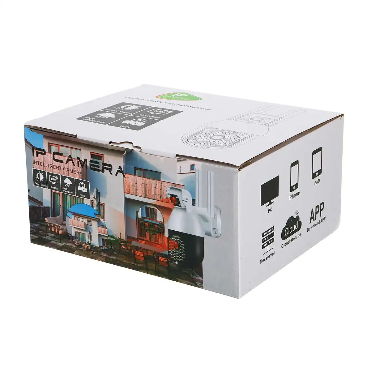 

50M Dual Lens 1080P Camera Wifi Outdoor Speed Dome Wireless Wifi Security Camera Pan Tilt Digital Zoom Surveillance Lens 3.6mm