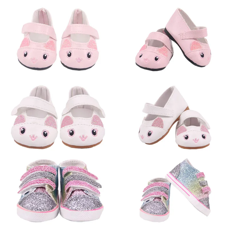 Кукла яркая повседневная кожаная обувь подходит для 18 дюймов американский и 43 см