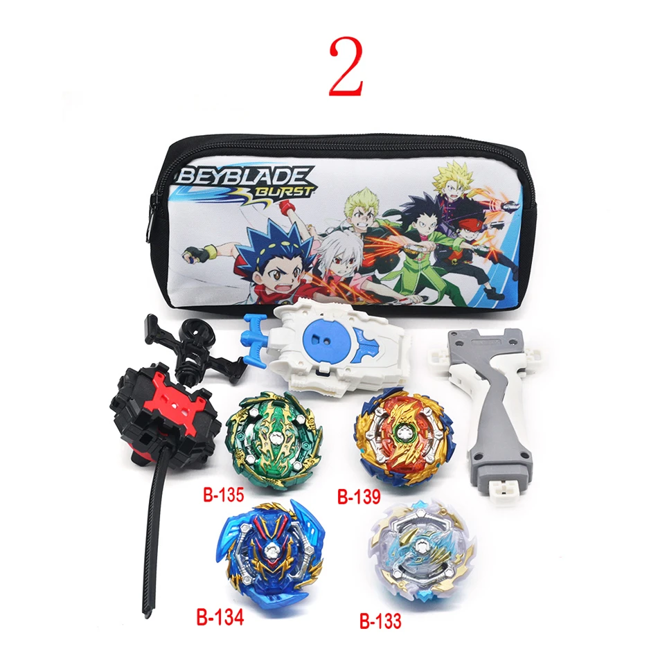A2 With Launcher 20 Стиль Beyblade Burst Launcher Bey Blade сумка Beyblade Топ игрушки спиннинг гироскоп металлический для 4d мальчика и девочки подарок - Цвет: A2 With Launcher