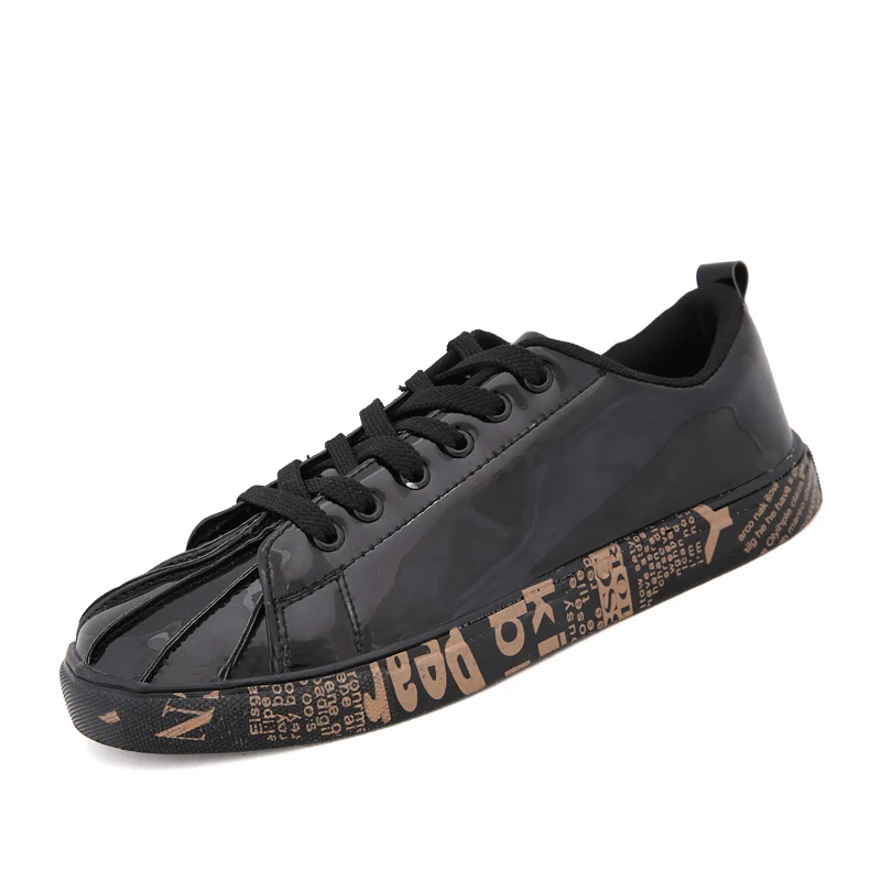 

Spring New 2021 Large Size Men's Shoes Brand Flat Casual with Men's Sports Shoes Gold Fashion M6-110