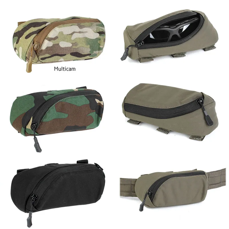 Outdoor CS Portable Glasses Case Tactical  MOLLE Glasses Bag Pouch for Backpack Strap Belt