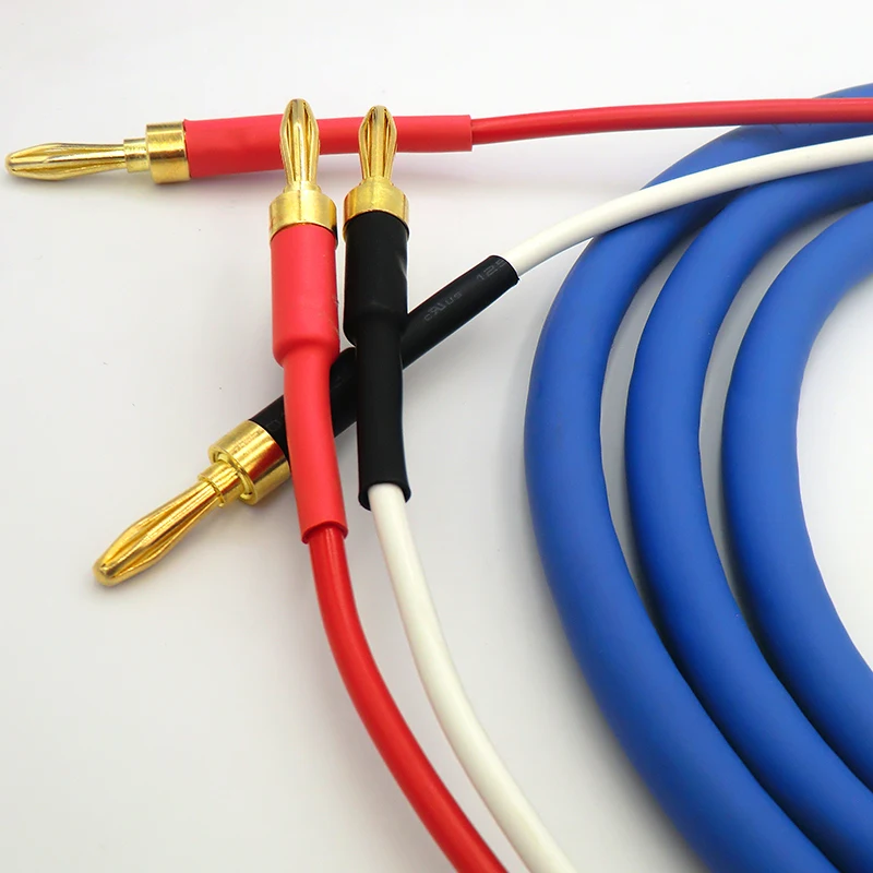 Кабель для динамика с банановым штекером из позолоченной чистой меди Hi-Fi