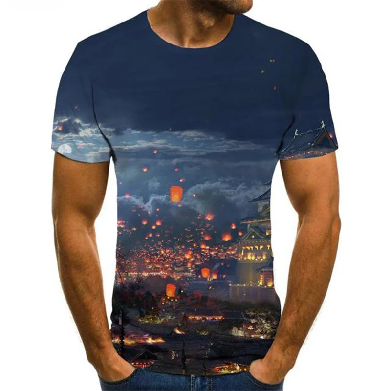 

Summer New Male Short-sleeve Hip Hop t shirt Printing Harajuku Mens Shirt Casual Tops 3D Cool T-shirts Oversized Casual Tops