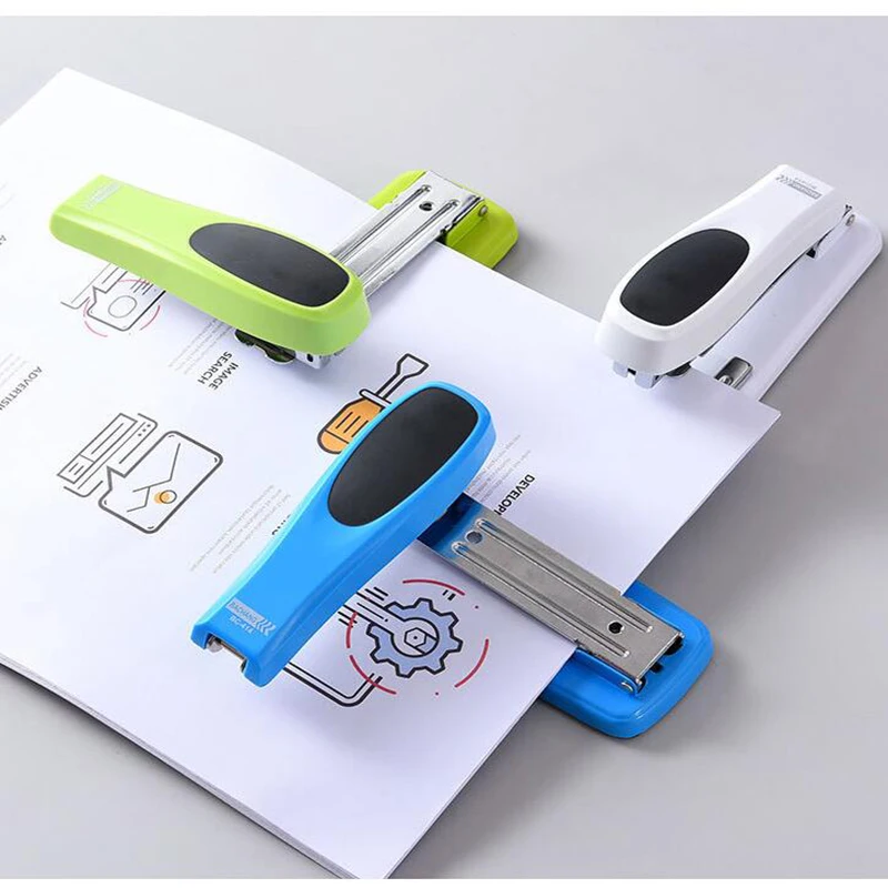 

1pcs Stapler Rotated Head Office and School Binding Supplies User Friendly Labor-saving Fashionable Center Joint Stapler