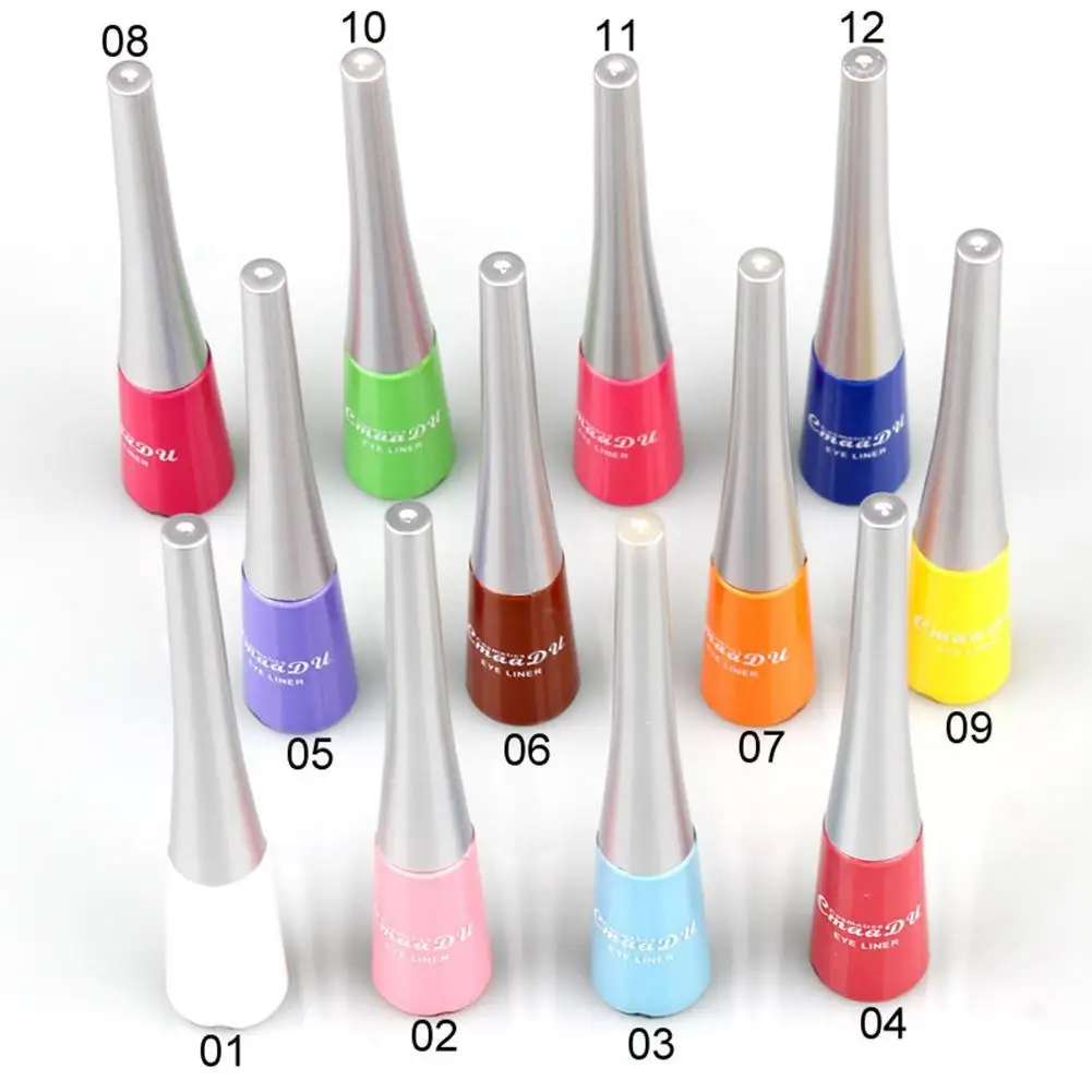 1 шт. водостойкая жидкая подводка для глаз голубая/зеленая/желтая/зеленая/белая| |