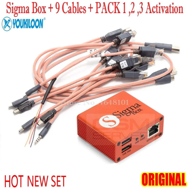 Новинка 2022 100% оригинальная Sigma Box + 9 кабелей (с упаковкой 1 PACK2 PACK3 активация) новое