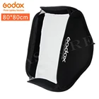 Софтбокс Godox 80x80 см рассеиватель Отражатель для вспышки Speedlite светильник ная фотостудия камера вспышка подходит для Bowens Elinchrom