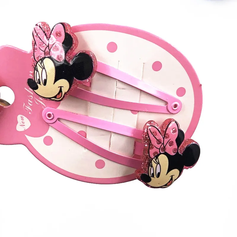 2 шт. Милые Розовые заколки для волос блестящая заколка с Минни аксессуары