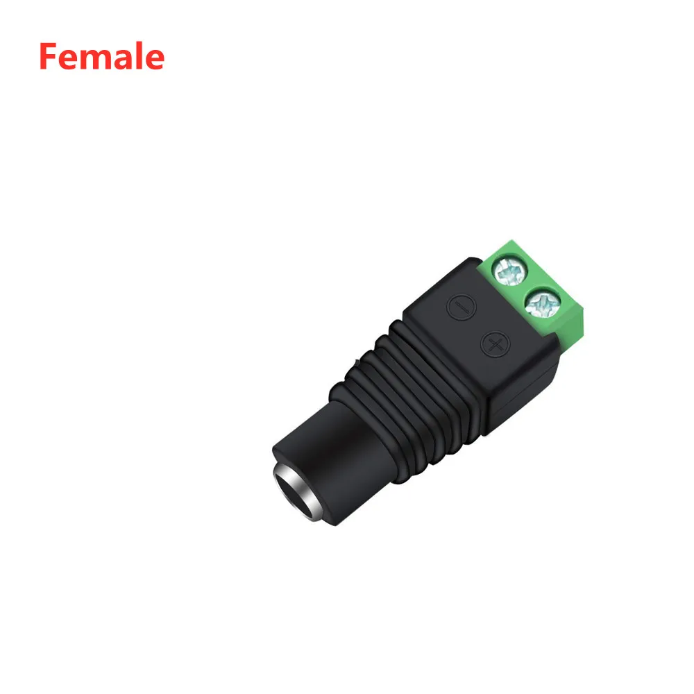Разъем питания постоянного тока, Штекерный адаптер, 5/10/50/100 пар, штекер + гнездо 2,1X5,5 мм, разъем питания для светодиодной ленты камеры видеонаблюдения