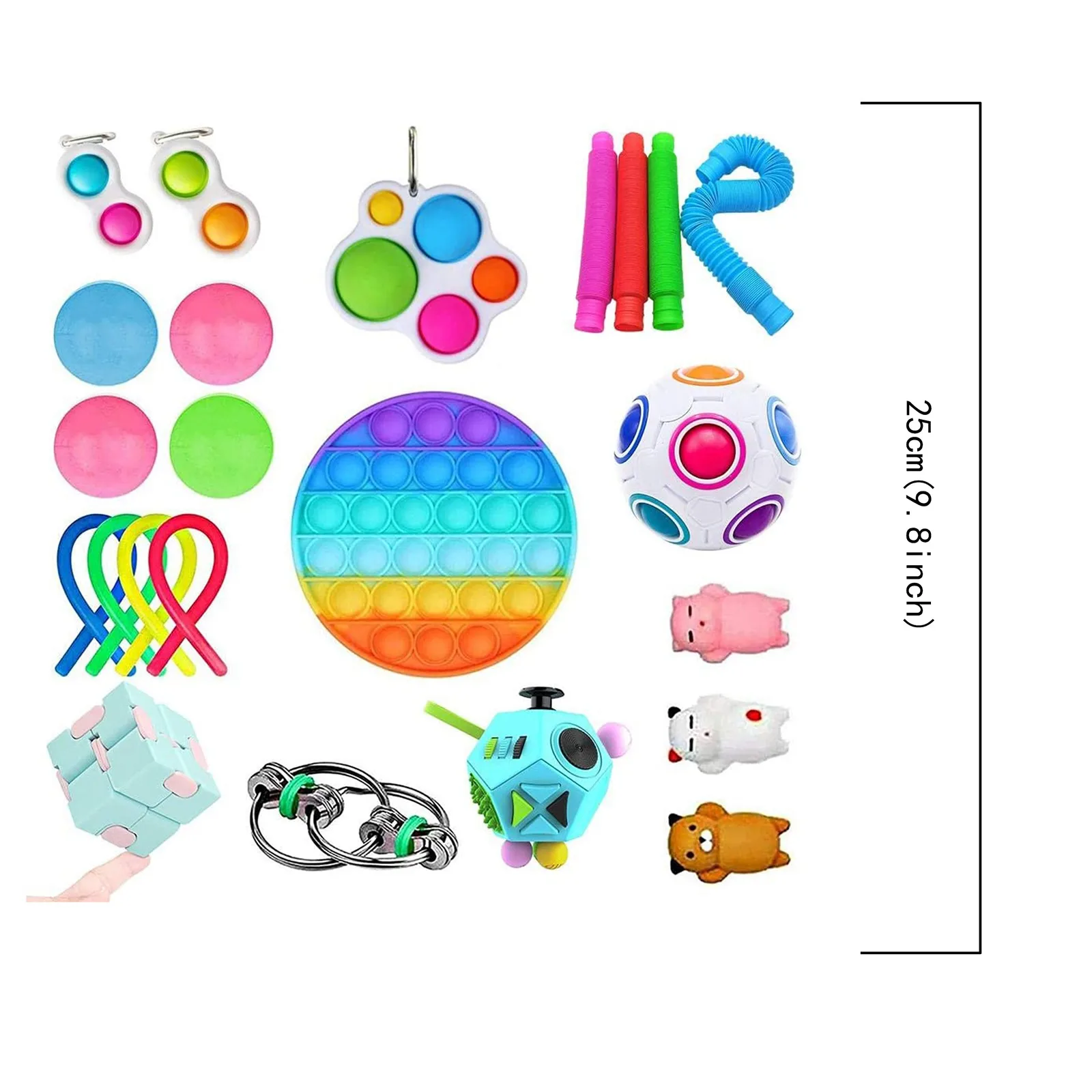 

Fidget Toys Set Anti Stress Pop it Box Strings Marble Relief Gift Adults Children Poppit Antis-tress Popit Relief Figet Toys