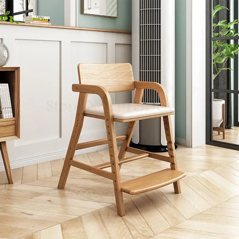 Экспорт японский детский стул для учебы из цельного дерева Домашний Детский