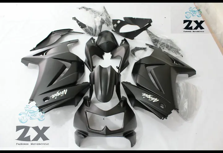 

Zx250r 08-12 Fairings for ZX EX 250 Ninja 2008 2009 2010 2011 2012 Black Fairings Ninja 08-12 matte black