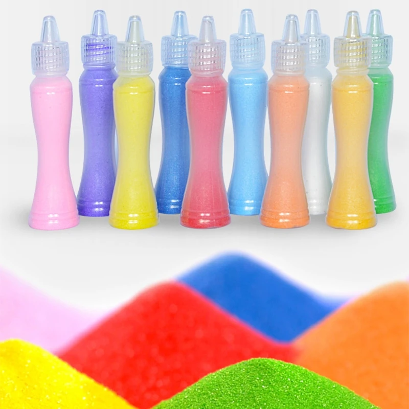 

Children's Sand Art Make Activity, Multi Coloured Children DIY Sand Painting Kit, Color Painting Drawing Sand Art Toy For