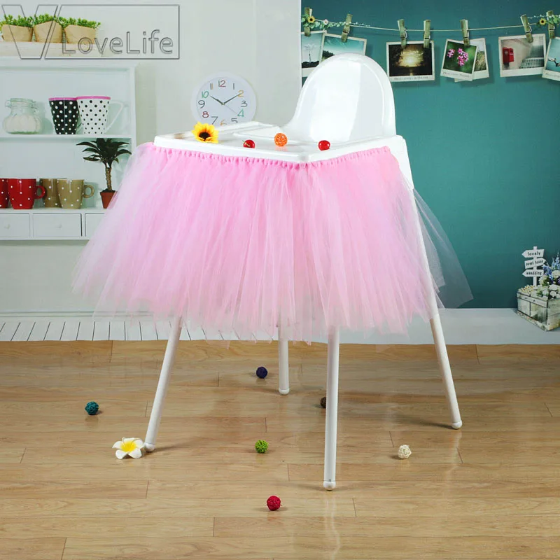 Тюлевая юбка-пачка для стула юбка детского дня рождения украшение высоких