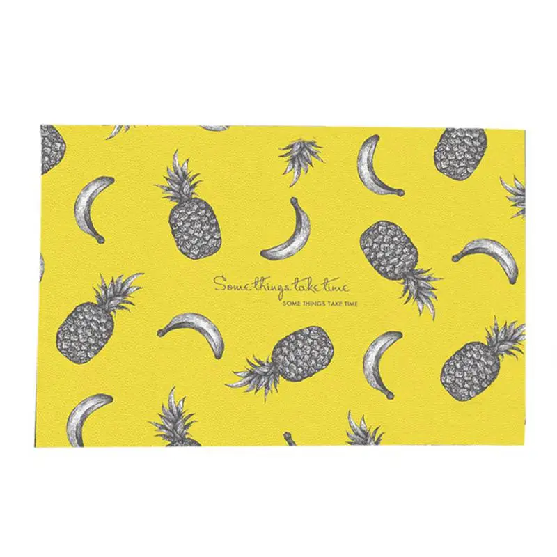 

Rural style housewares table mat waterproof colorful fruit pattern practical and durable simple table mat Beautiful and cool