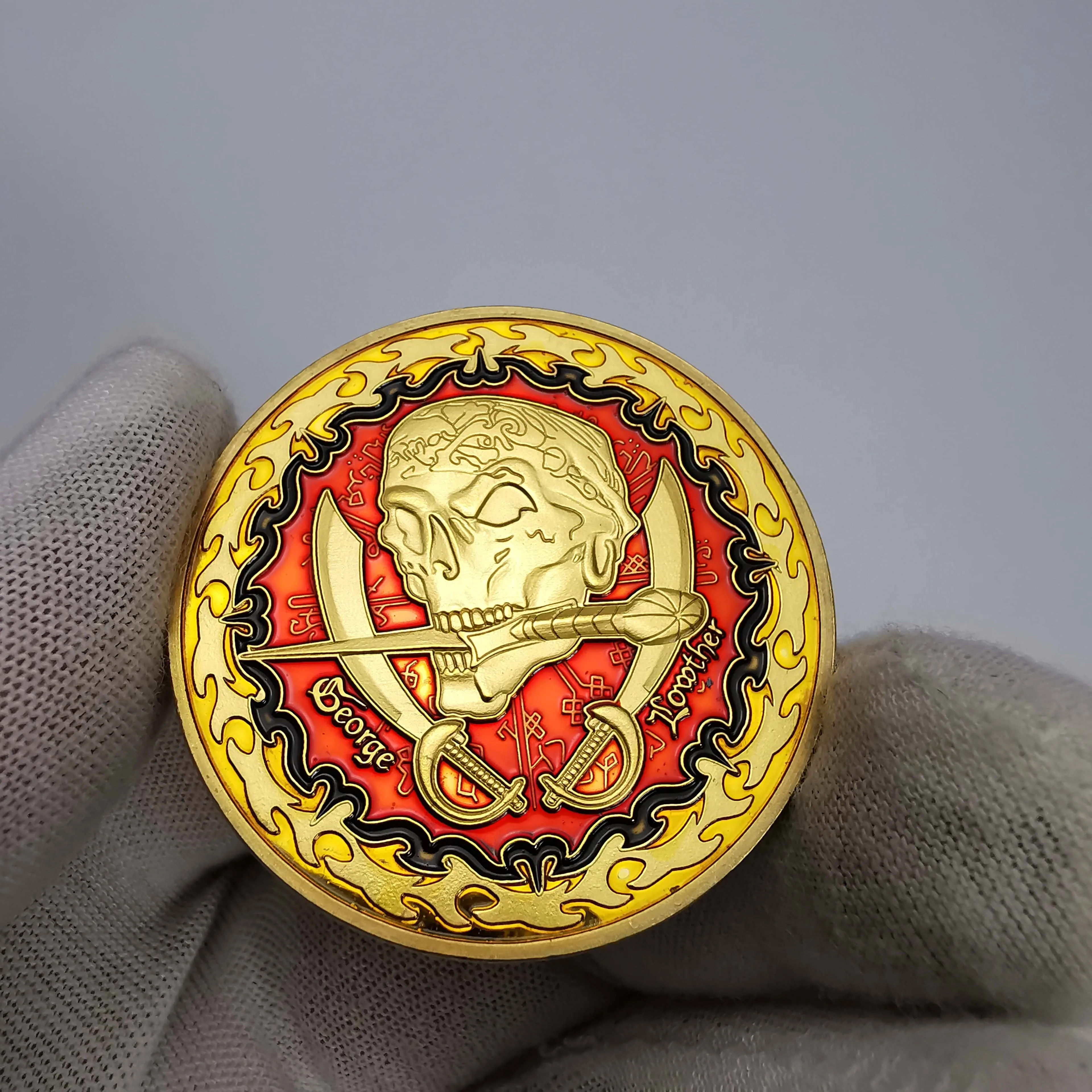 2020 пиратские золотые монеты Череп пиратский корабль сокровище остров залив