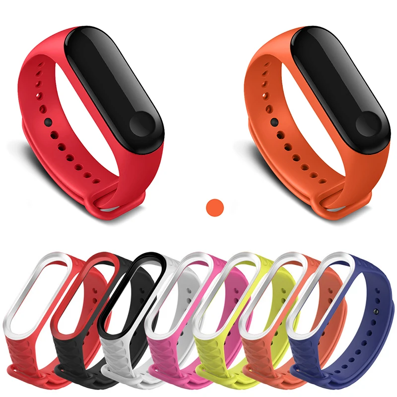 

Silicone Bracelet for xiaomi mi band 4 3 bracelet Soft Replacement Smart Strap Mi Band4 3 Miband3 Wrist Straps Watch band