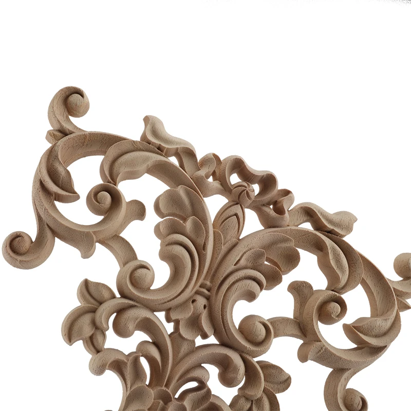 Door On The Wall Woodcarving Wood Decal Carving Lines Applique Rose Rubber Home Decoration Accessories Cabinet Hot Sal | Дом и сад