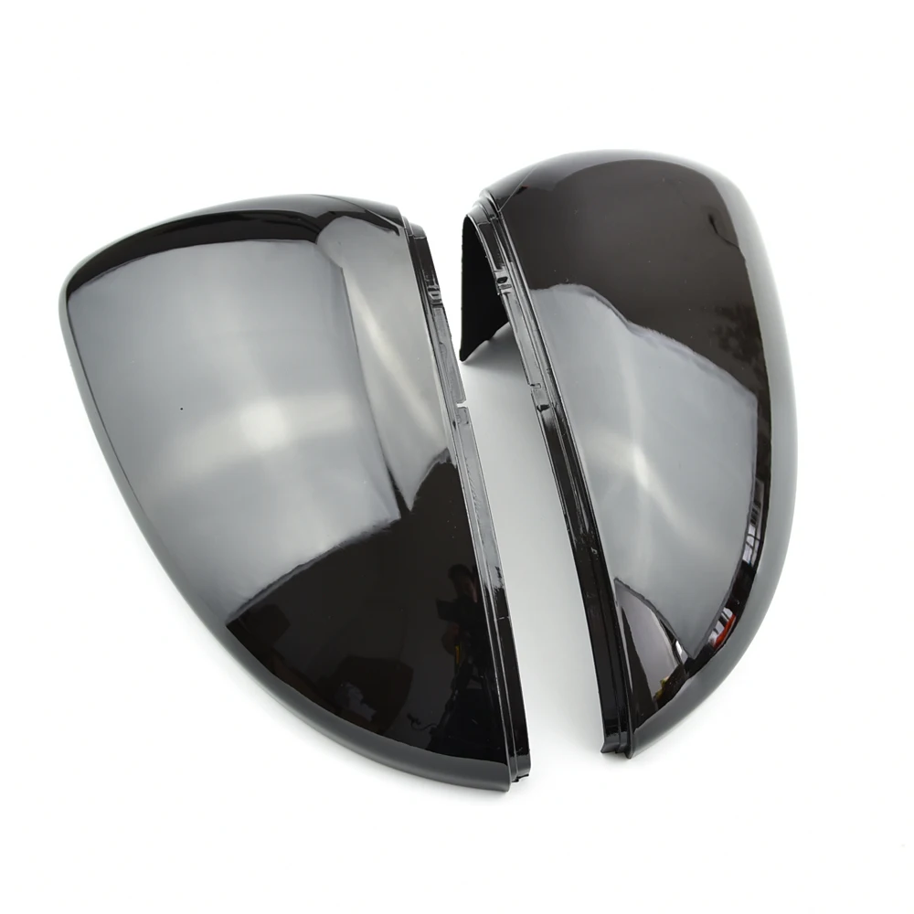 

2 шт., крышки для боковых зеркал заднего вида, яркий черный чехол для зеркала заднего вида для VW Golf 7 MK7 7,5 GTD R GTI Touran L E-GOLF