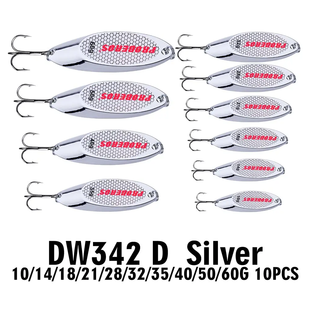 PRO BEROS 10 шт. топ Металлическая Ложка приманка Рыболовная Снасть 3g-60g 12 различных