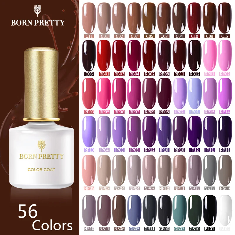 Гель лак BORN PRETTY для ногтей 6 мл серия Red Cafe отмачиваемый УФ гель дизайна 60