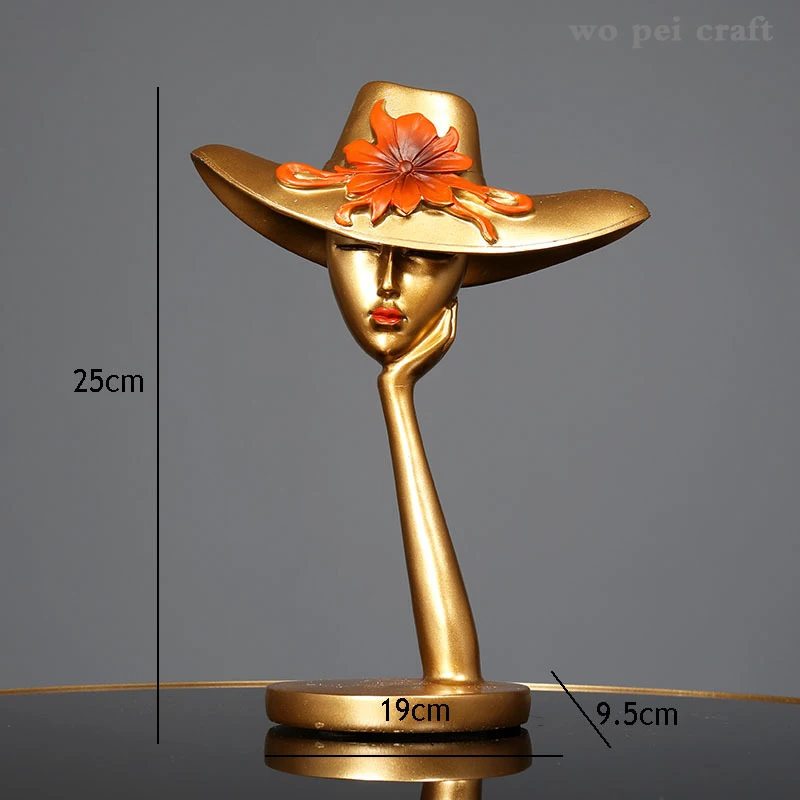 

Modern Girl Floral Flower Arrangement Tabletop Ornaments Portrait Statue Resin Vases Home Decoration Accessories Flowers Vase