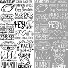 Персонализированные буквы, черно-белые полые узоры, тепловые виниловые наклейки для глажки, Декор, тепловая печать, аксессуары для одежды