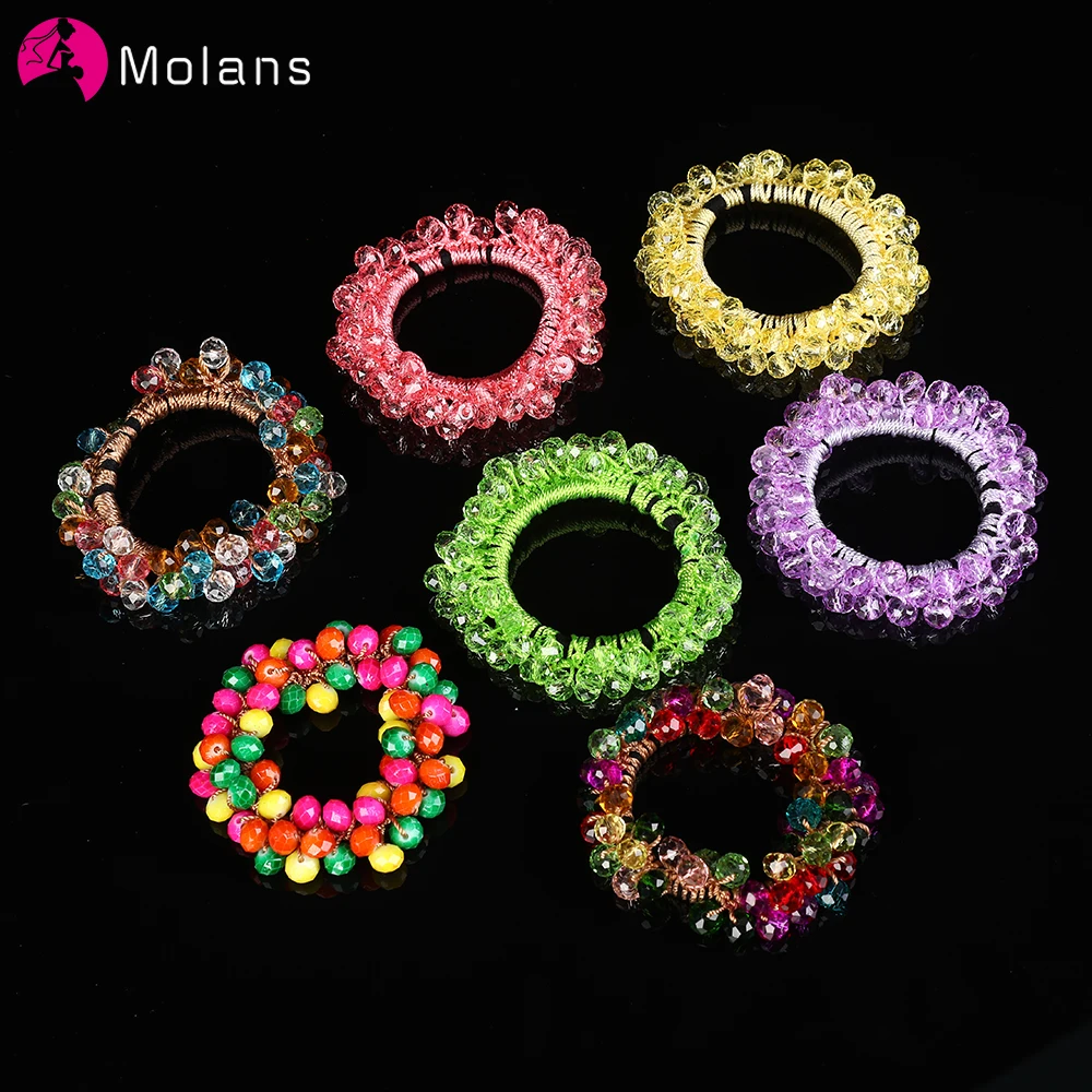 Цветные локоны для волос Molans эластичная резинка простой бант хвостик девочек