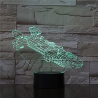 3d visual cool cargo ship led night light 7 colors changing acrylic boat table lamp usb lighting children gifts home decor 1752