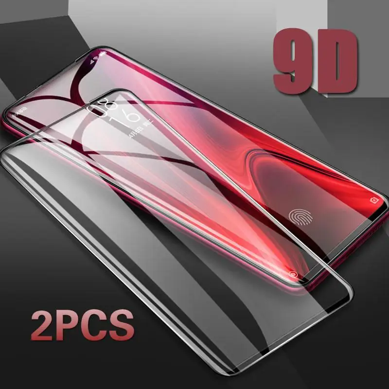 2 шт. 9D полностью изогнутое закаленное стекло для Red mi Note 8 Pro 8T K20 7 Защита экрана Xiao