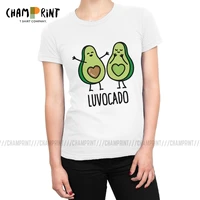 luvocado kawaii cute avocado gift idea women t shirts vegan vegetarian tees top ulzzang cotton t shirt for female clothing