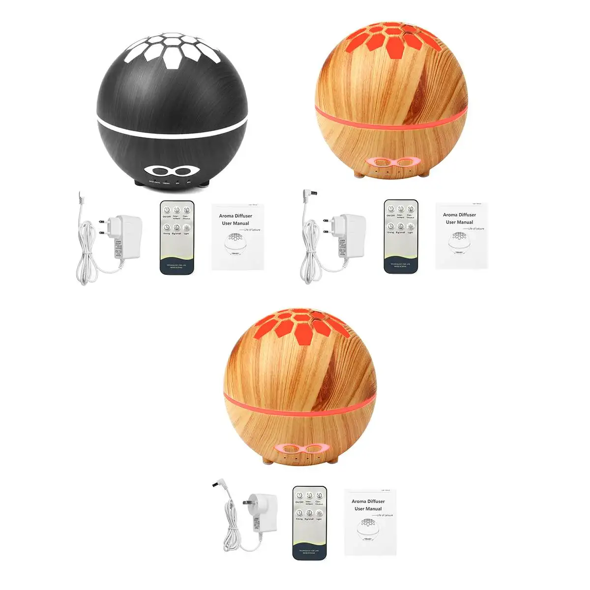 

Air Humidifier 400ml Ultrasonic Aroma-Essential-Oil Diffuser Electric Humidifier with 7 Color Changing LED Lights Remote Control