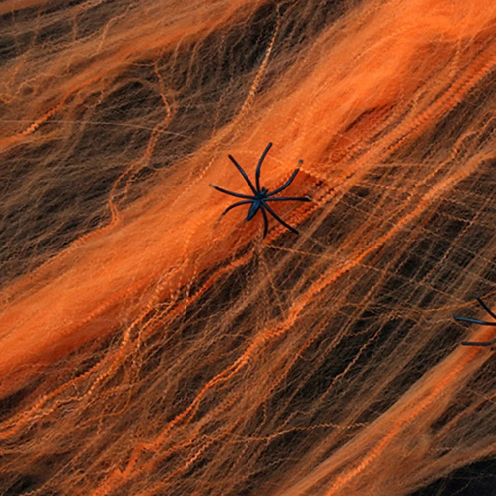 Страшные вечерние реквизиты для Хэллоуина эластичная паутина паук веб Хэллоуин