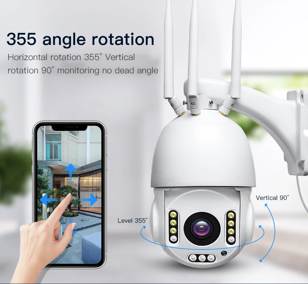 1080P HD беспроводная домашняя камера безопасности, уличная 3g 4G SIM карта PTZ WiFi IP камера 30X оптический зум, скоростная купольная камера видеонаблюдения