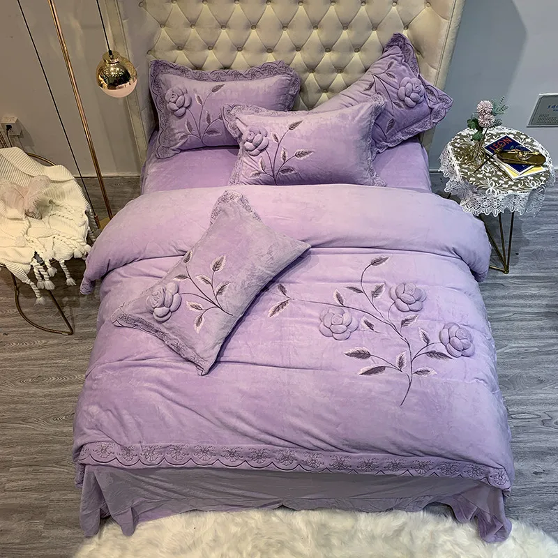 Фиолетовый серый синий белый коричневый зимний флис ткань цветы вышивка