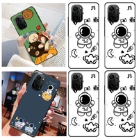 astronaut pattern phone case for xiaomi poco x3 pro f3 gt m3 x3 pro x3 nfc for poco x3 gt cases soft tpu carcasa back cover