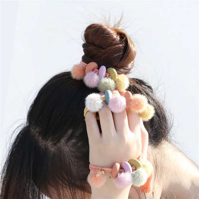 1 шт. Модные женские плюшевые Бальные ленты милые осенние зимние эластичные