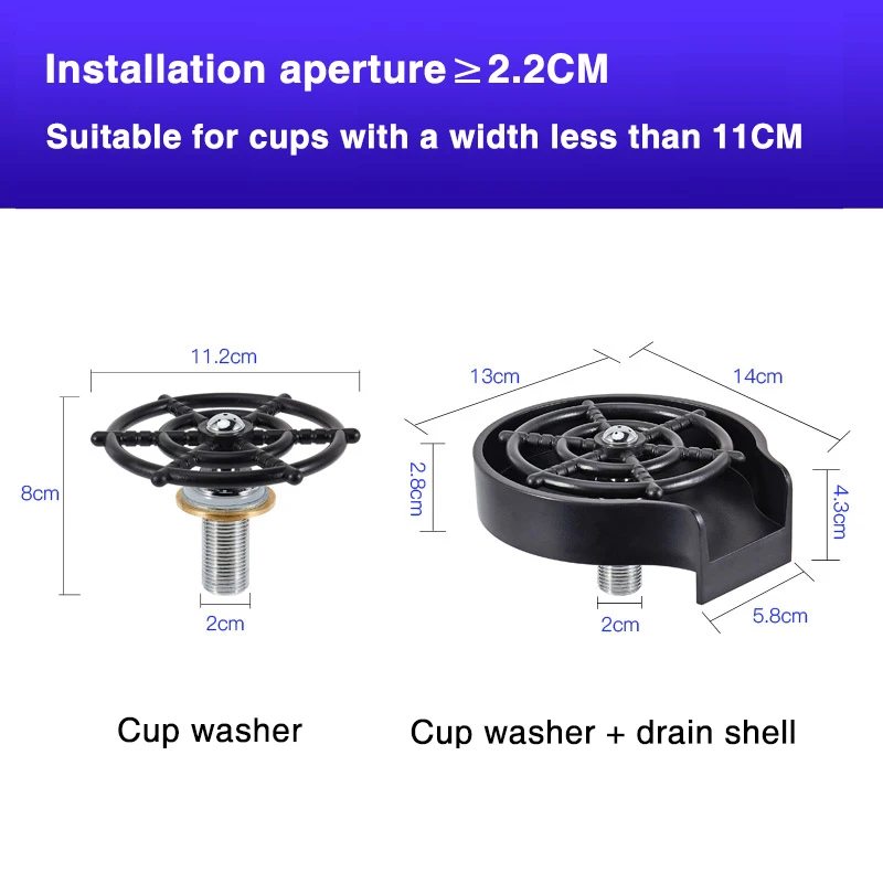 cup washerstainless steel automatic cup washer glass cleaning rinser bar rinser glass rinserkitchen sink accessories free global shipping