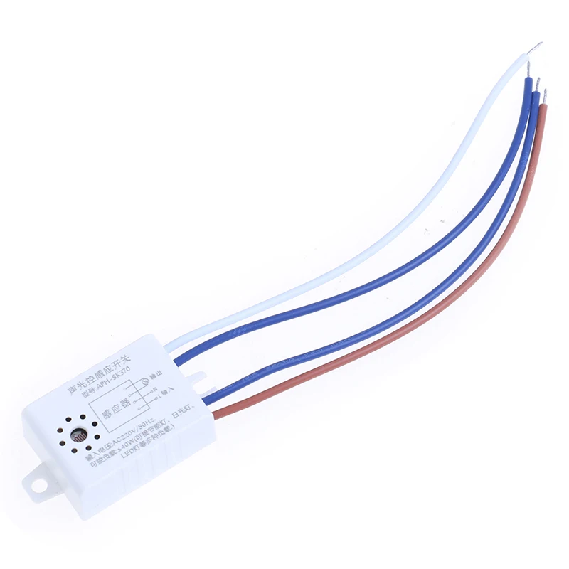 220V 60Hz светодиодный звуковой переключатель Датчик энергии лампа с голосовым