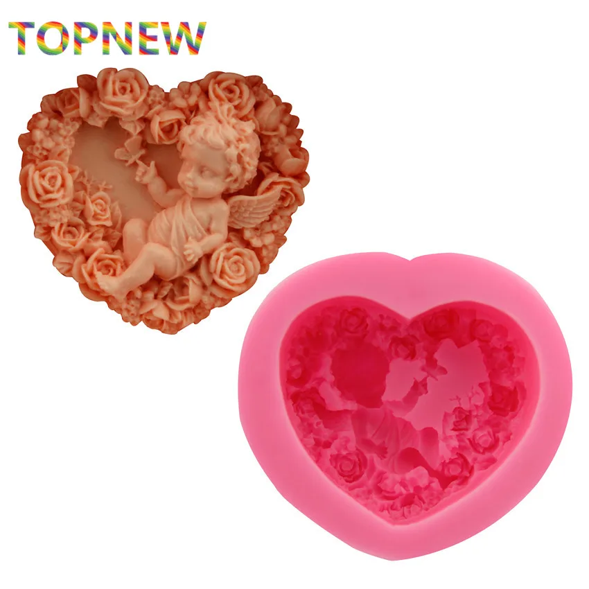 

Форма для мыла силиконовая с изображением розового ангела, бабочки, для рукоделия, «сделай сам», C3057