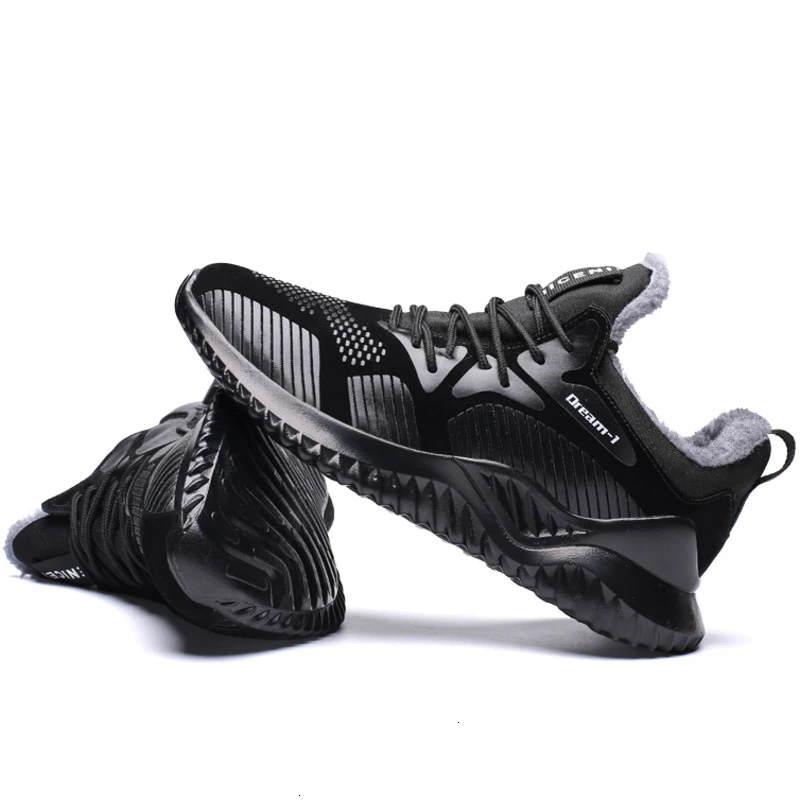 Мужские зимние кроссовки FLARUT уличная спортивная обувь для бега теплые меховые