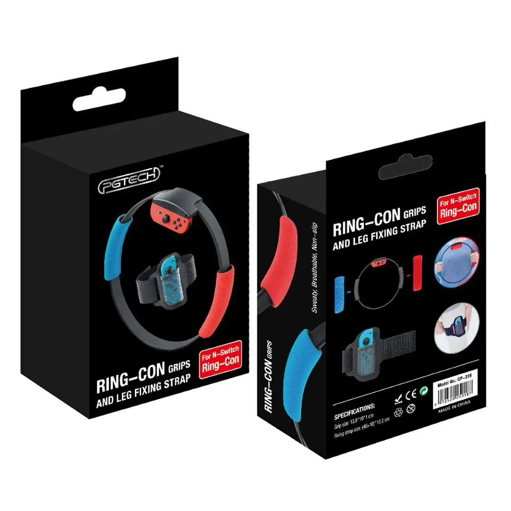 Ремешки для ног для переключения Joy Con, маленькие ручки, ремешки для ног, регулируемый эластичный ремешок для ног, спортивный ремешок+ комплект из ткани, синий, красный, подходит для Advent