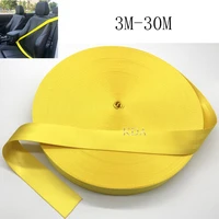 auto 3m 30m yellow strengthen seat belt webbing fabric racing car modified seat safety belts harness straps standard certified