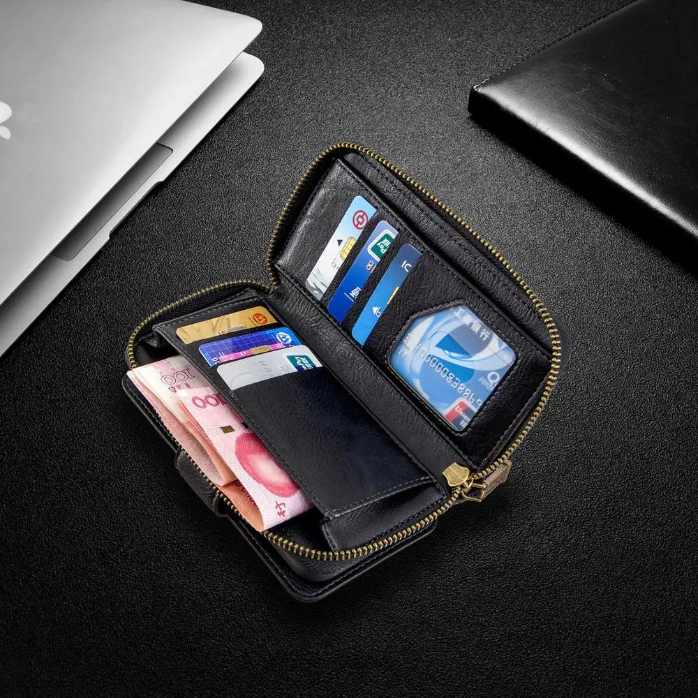Роскошный чехол с несколькими слотами для Xiaomi CC9Pro кошелек на молнии сумка карт