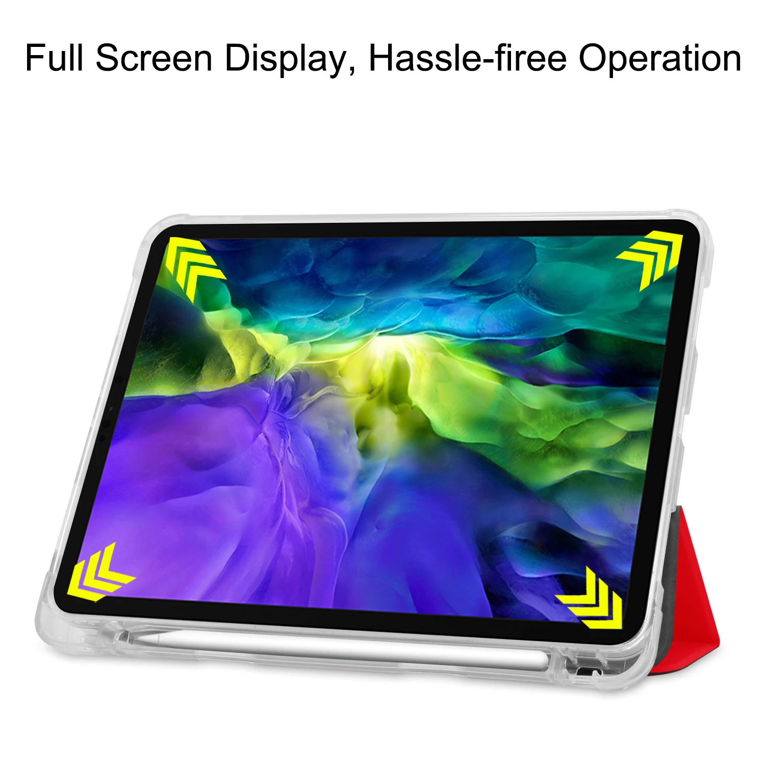 Для iPad Pro 11 2020 ударопрочный чехол из искусственной кожи + Мягкий силиконовый