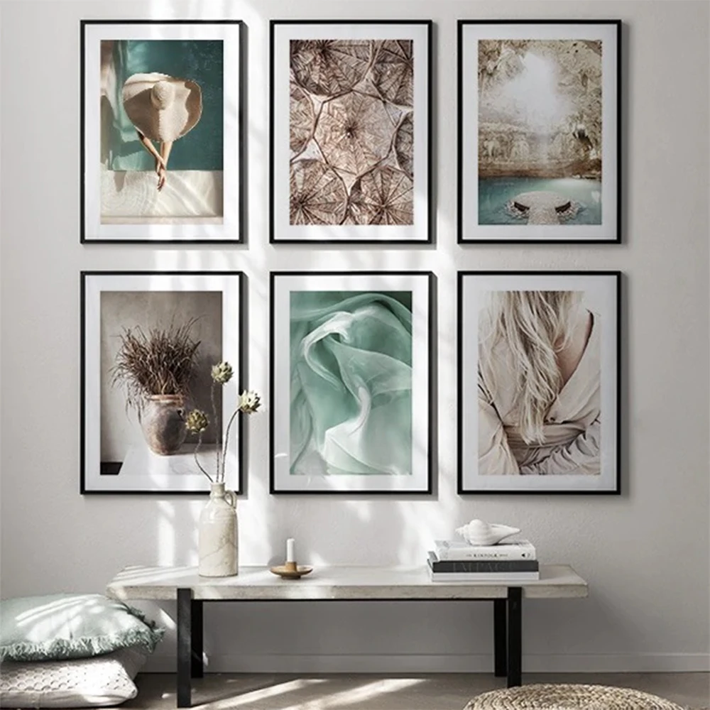 Настенный постер в скандинавском стиле с изображением Цветных Листьев|Рисование