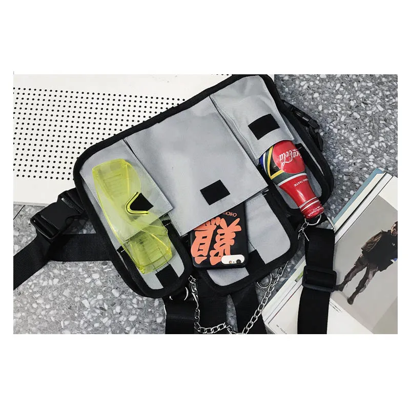Нагрудная сумка для мужчин в стиле хип-хоп нагрудная жилет мужская и женская